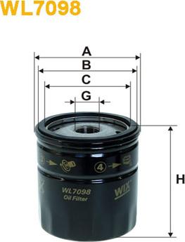 WIX Filters WL7098 - Filtru ulei aaoparts.ro