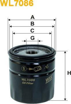 WIX Filters WL7086 - Filtru ulei aaoparts.ro