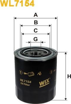 WIX Filters WL7154 - Filtru ulei aaoparts.ro