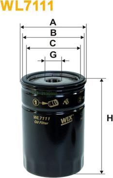 WIX Filters WL7111 - Filtru ulei aaoparts.ro