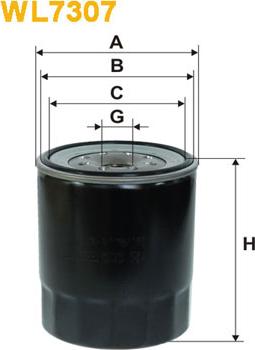 WIX Filters WL7307 - Filtru ulei aaoparts.ro