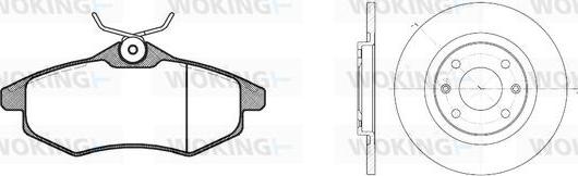 Woking 89813.00 - Set frana, frana disc aaoparts.ro