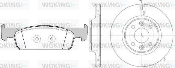 Woking 814403.00 - Set frana, frana disc aaoparts.ro