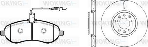 Woking 813923.00 - Set frana, frana disc aaoparts.ro