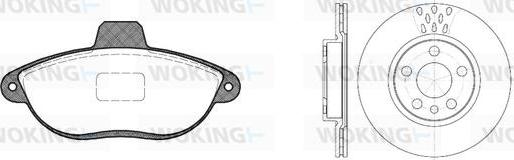 Woking 87023.00 - Set frana, frana disc aaoparts.ro