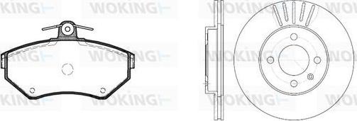 Woking 87313.00 - Set frana, frana disc aaoparts.ro