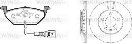 Woking 87333.09 - Set frana, frana disc aaoparts.ro