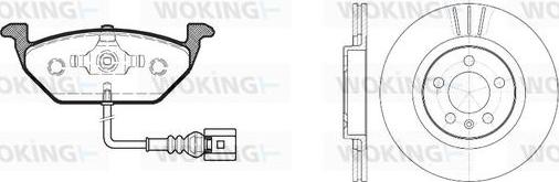 Woking 87333.01 - Set frana, frana disc aaoparts.ro