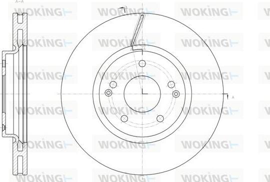Woking D61663.10 - Disc frana aaoparts.ro