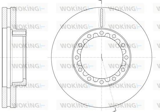Woking D61662.10 - Disc frana aaoparts.ro