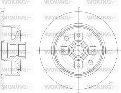 Woking D6217.00 - Disc frana aaoparts.ro