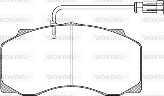 Woking JSA 7613.40 - Set placute frana,frana disc aaoparts.ro