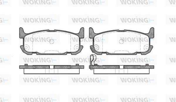 Woking P9533.12 - Set placute frana,frana disc aaoparts.ro