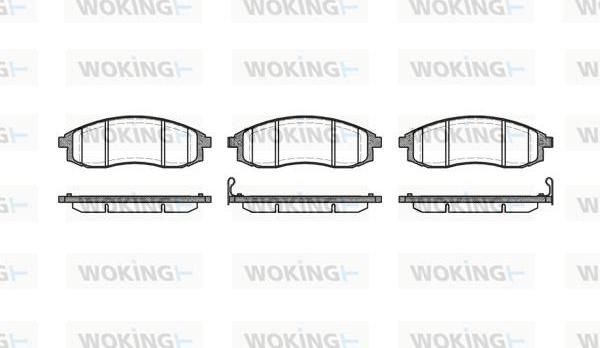 Woking P4983.12 - Set placute frana,frana disc aaoparts.ro