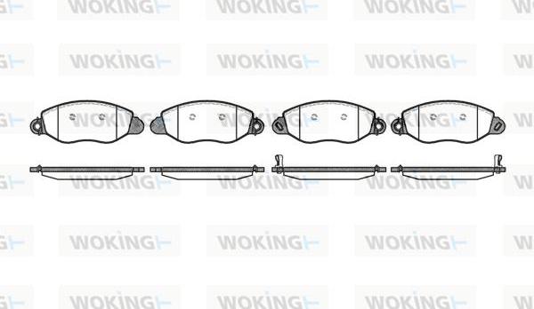 Woking P6723.12 - Set placute frana,frana disc aaoparts.ro