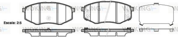 Woking P15263.02 - Set placute frana,frana disc aaoparts.ro