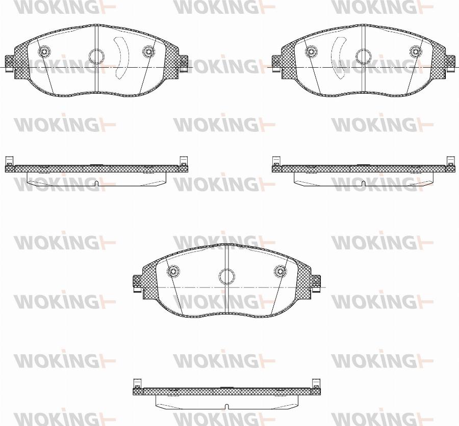 Woking P15703.10 - Set placute frana,frana disc aaoparts.ro