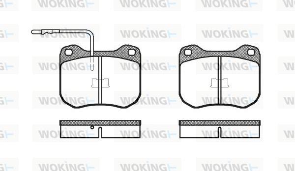 Woking P1013.02 - Set placute frana,frana disc aaoparts.ro