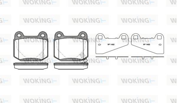 Woking P1143.52 - Set placute frana,frana disc aaoparts.ro
