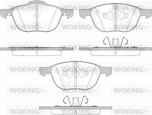 Woking P11823.15 - Set placute frana,frana disc aaoparts.ro