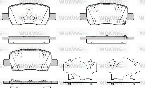 Woking P18423.02 - Set placute frana,frana disc aaoparts.ro