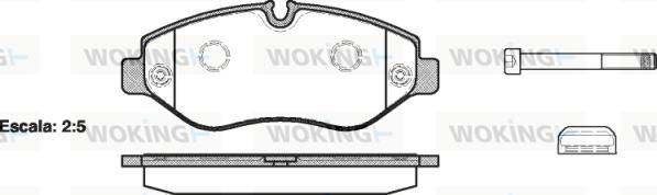 Woking P13453.00 - Set placute frana,frana disc aaoparts.ro
