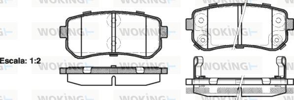 Woking P13093.02 - Set placute frana,frana disc aaoparts.ro
