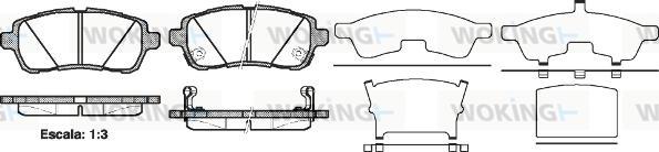 Woking P13813.02 - Set placute frana,frana disc aaoparts.ro