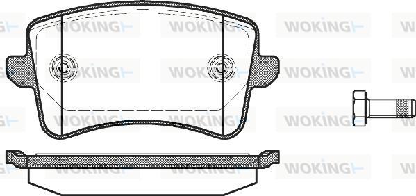 Woking P12433.00 - Set placute frana,frana disc aaoparts.ro