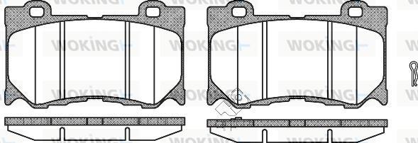 Woking P12723.01 - Set placute frana,frana disc aaoparts.ro
