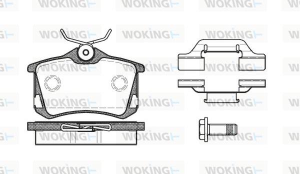 Woking P3633.50 - Set placute frana,frana disc aaoparts.ro