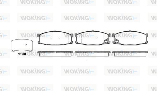 Woking P3833.10 - Set placute frana,frana disc aaoparts.ro