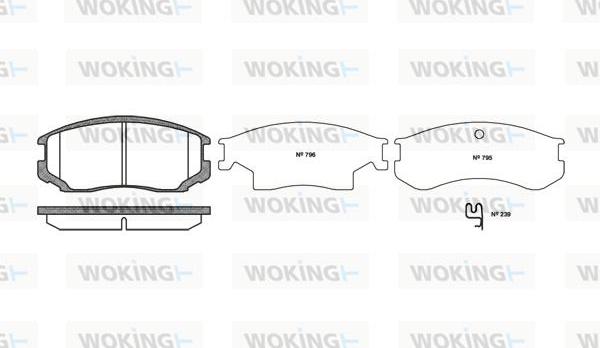Woking P2573.22 - Set placute frana,frana disc aaoparts.ro