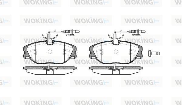 Woking P2053.44 - Set placute frana,frana disc aaoparts.ro
