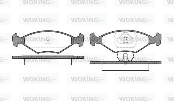Woking P2013.00 - Set placute frana,frana disc aaoparts.ro