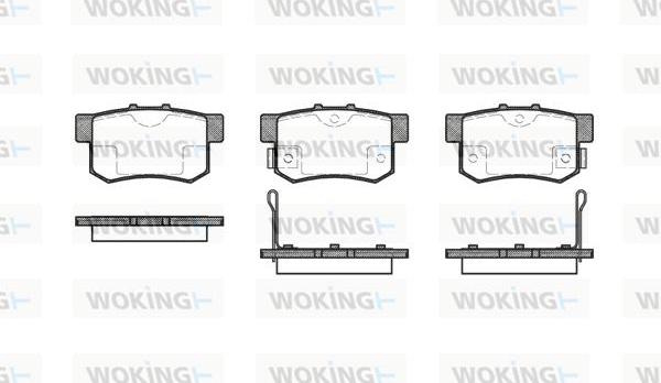 Woking P2253.02 - Set placute frana,frana disc aaoparts.ro