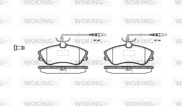 Woking P7343.04 - Set placute frana,frana disc aaoparts.ro