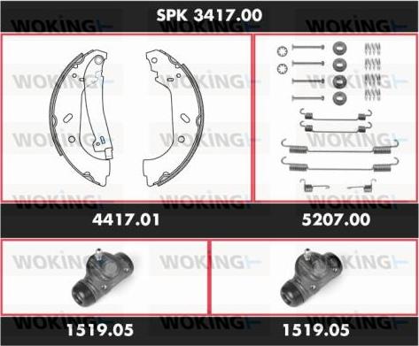 Woking SPK 3417.00 - Set saboti frana aaoparts.ro