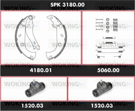 Woking SPK 3180.00 - Set saboti frana aaoparts.ro