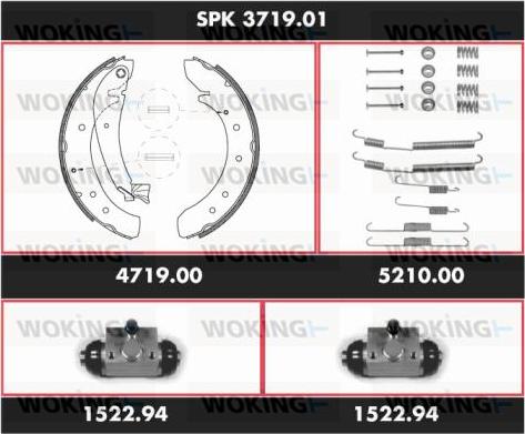 Woking SPK 3719.01 - Set saboti frana aaoparts.ro