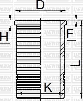 Yenmak 51-05203-000 - Camasa cilindru aaoparts.ro