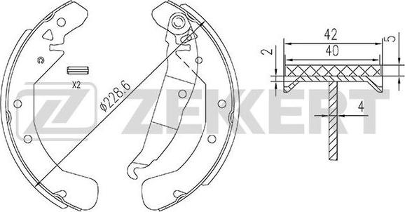 Zekkert BK-4448 - Set saboti frana aaoparts.ro