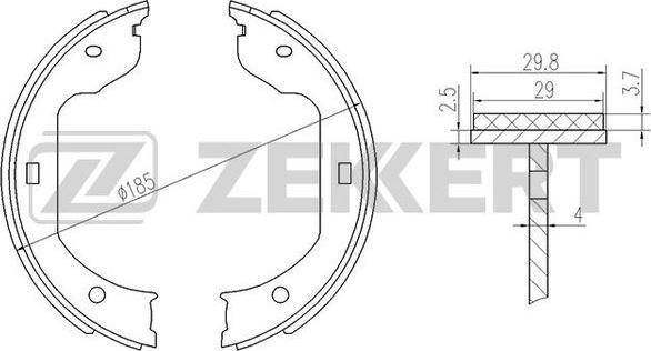 Zekkert BK-4443 - Set saboti frana aaoparts.ro