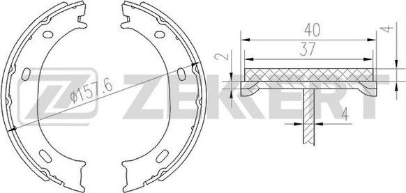 Zekkert BK-4450 - Set saboti frana aaoparts.ro