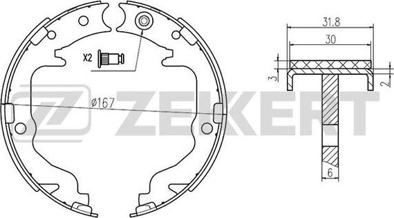 Zekkert BK-4438 - Set saboti frana aaoparts.ro