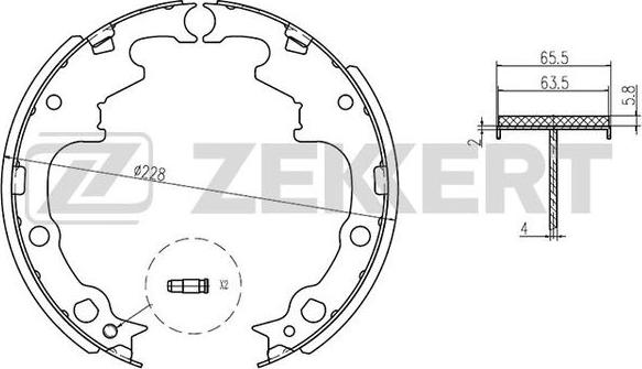 Zekkert BK-4148 - Set saboti frana aaoparts.ro