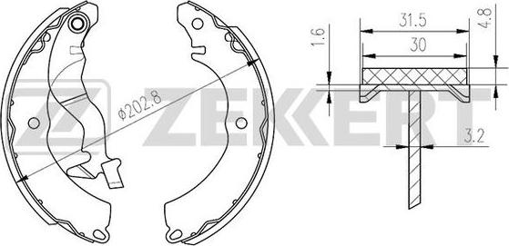 Zekkert BK-4114 - Set saboti frana aaoparts.ro