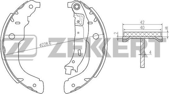 Zekkert BK-4139 - Set saboti frana aaoparts.ro