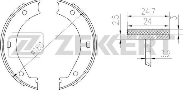 Zekkert BK-4135 - Set saboti frana aaoparts.ro