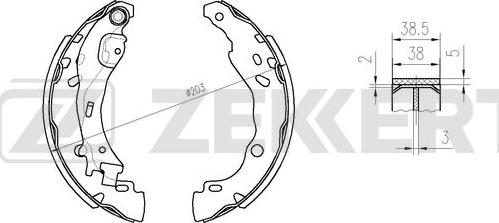 Zekkert BK-4365 - Set saboti frana aaoparts.ro